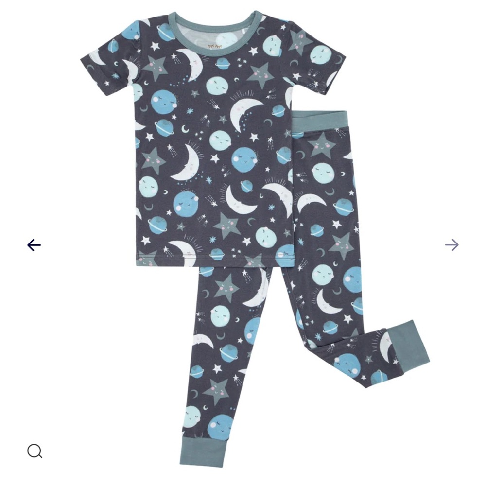 Little Sleepies To the Moon & Back Two-Piece Short Sleeve Pajama Set